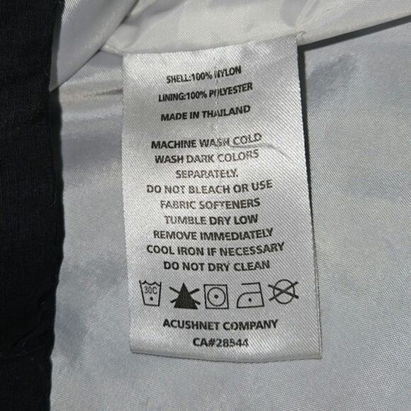 Footjoy FJ Half Zip Golf Jacket Nylon Windbreaker Black with White Men's Size L - Picture 4 of 9